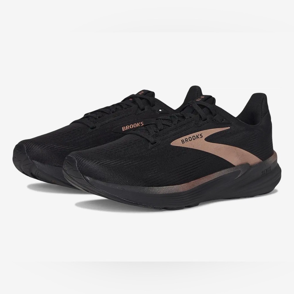 Brooks Women's Black and Rose Gold Athletic Shoes